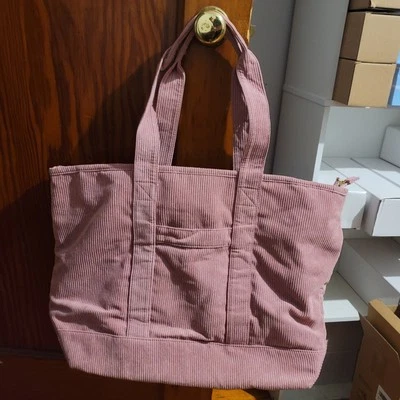 Old Navy Large Corduroy Tote Bag (Mauve) - Image 1 of 4