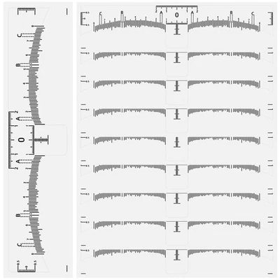 10pcs Mesure des règles de sourcils - Image 1 of 4