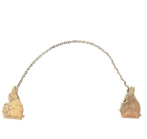 Vintage signierter Webster Sterlingsilber Hase Kaninchen Pullover Schutz oder Latzclip - Bild 1 von 7