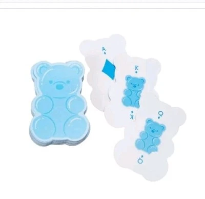 Gummy Bear Shaped Baby Blue Playing Cards 52 Cards In Plastic Case 🆕 Free Ship! - Image 1 of 4