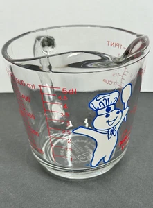 Anchor Hocking Pillsbury Dough Boy Poppin' Fresh 2 Tassen Messglas #498 - Bild 1 von 5