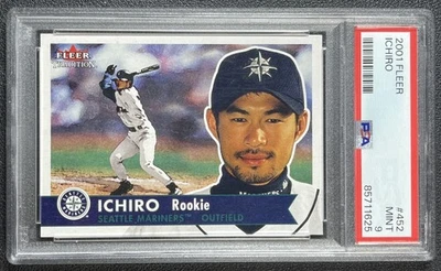 Ichiro Suzuki PSA 9 2001 Fleer Tradition #452 Rookie RC Mariners 625 Foto 1 de 2