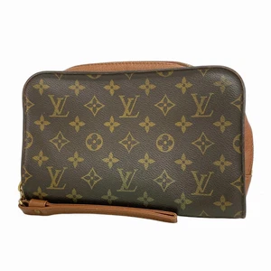 Bolso sin asas Louis Vuitton Orsay bebé marrón monograma lona cuero M51790 auténtico A1974 - Imagen 1 de 12