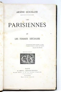 LIVRE ANCIEN HOUSSAYE PARISIENNES FEMMES ADULTERES 1869 - Imagen 1 de 5