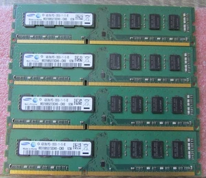 4 X 4GB (16GB TOTAL) SAMSUNG 2RX8 PC3-12800U-11-10-B0 DDR3  DESKTOP MEMORY - Picture 1 of 3