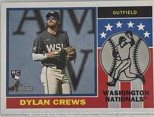 Inserto de iconos de jugador Topps Heritage Dylan Crews 1976 2025 SP RC Nationals 76PI-15 - Imagen 1 de 2