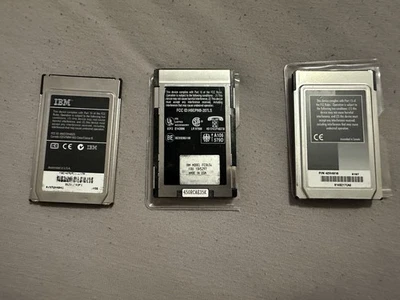 3x IBM PCMCIA Karten – EtherJet Ethernet + Data/FAX Modem – Vintage Retro - Bild 1 von 4