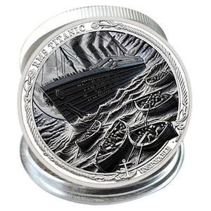 RMS Titanic Shipwreck Tribute Coin – Historic Commemorative Silver-Plated Medal - Picture 1 of 7