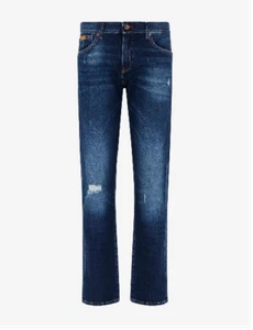 $130 Armani Exchange Men's, J16, Stretch Straight Rips&Repairs Jeans, Navy- 32S - Picture 1 of 6