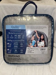 New In Bag Quility Weighted Blanket for Kids 10lbs 41”X60” Grey 7 Layers - Picture 1 of 10