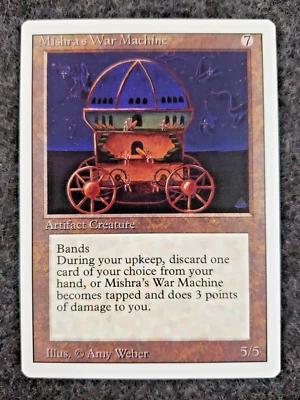 Mishra's War Machine Magic the Gathering Revised NEVER PLAYED MTG card (DS3D1K1) - Image 1 of 4