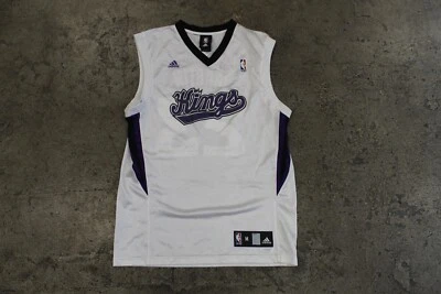 Camiseta deportiva de baloncesto Adidas Sacramento Kings Kevin Martin #25 2005-10 blanca mediana Foto 1 de 4