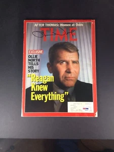 General Oliver North Autograph, Complete Time Magazine PSA/DNA GRADE 6 EX-MT - Bild 1 von 5