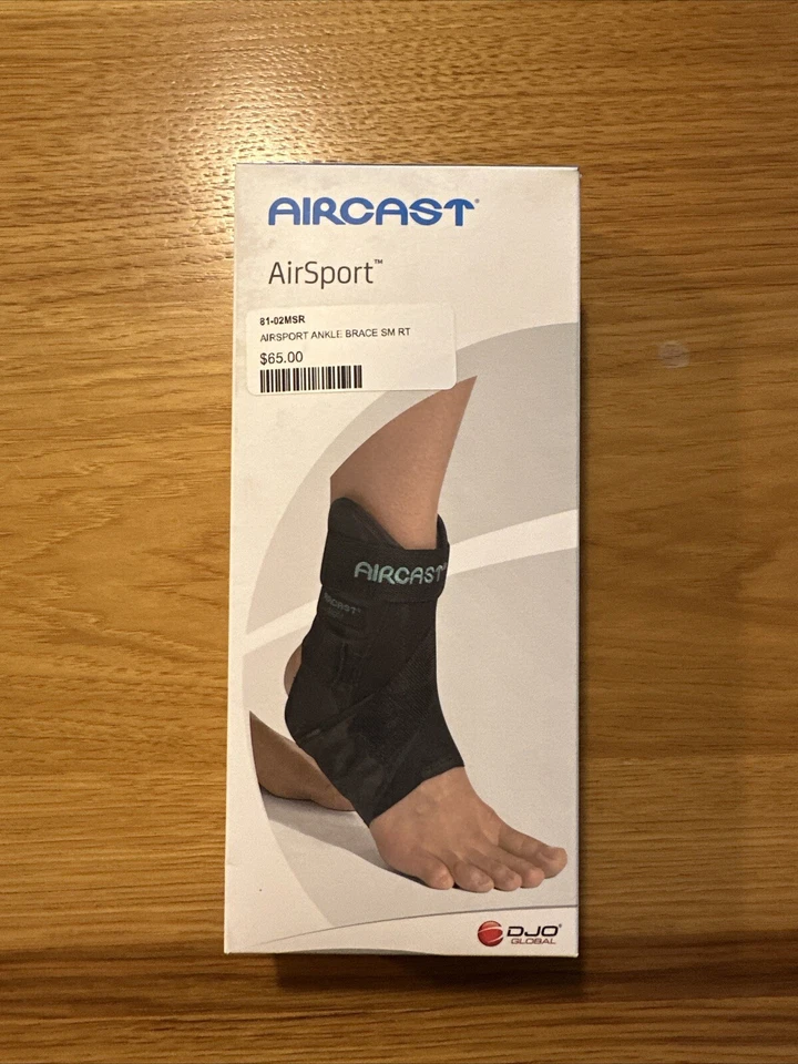 NOVO- Tamanho Pequeno Pé Direito Aircast Airsport Suporte de Tornozelo Brace. - Imagem 1 de 1