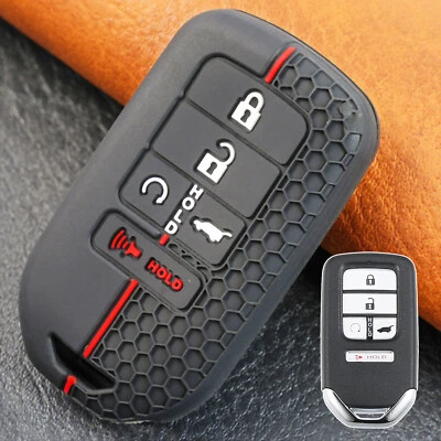 Funda con anillo de llavero remoto de silicona de 5 botones para Honda Accord Passport 2018 Foto 1 de 4