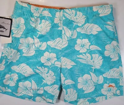 Joe Marlin Mens Large Swim Trunks Suit Bathing Hawaiian Flowers Floral New  - Image 1 of 4