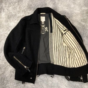 DIESEL Military Boa Jacket SIZE : M Swing Top Riders Wool Zip-Up Blouson JAPAN . - Picture 1 of 12