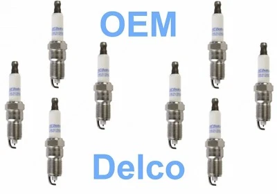 Set of 8 Spark Plugs Genuine ACDelco 41110 OEM # 12621258 Iridium for Chevy GMC - Image 1 of 4