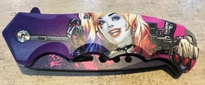 9”  Harley Quinn Tactical Spring Assisted Open Blade Folding Pocket Knife - Picture 1 of 3