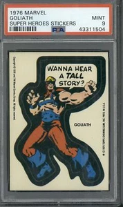 1976 Marvel Super Heroes Sticker Goliath PSA 9 - Bild 1 von 2
