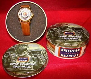 DOS RELOJES TREN LIONEL CON CAJA DE REGALO DE HOJALATA PARA COLECCIONISTAS DE TRENES - ¡100º ANIVERSARIO! - Imagen 1 de 12