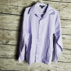 Boy's George Purple Long Sleeve Button Down Shirt Size 8 - Picture 1 of 7