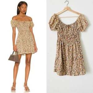 NWT Faithfull The Brand MEDIUM Viola Mini Dress in Edelyn Floral Print - Picture 1 of 10