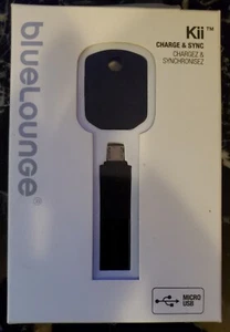 BlueLounge KI-MC-BL Kii Micro USB Charge & Sync Key Chain Black NEW - Picture 1 of 4