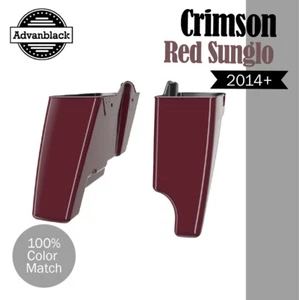 Alforja extendida bolsa extendida CRIMSON RED SUNGLO 2-1 para 14+ Harley Touring - Imagen 1 de 7