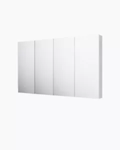 Bathroom Mirror Cabinet Vanity Medicine White Shaving Storage 1500x900mm 4 Door - Picture 1 of 7