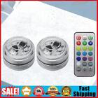Wireless Adhesive Car Roof Foot Atmosphere Light RGB Remote Control Kit (2PCS)