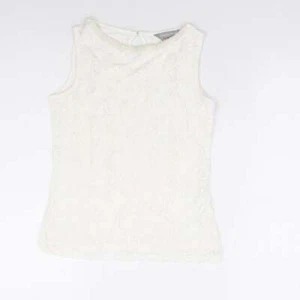 Dorothy Perkins Womens White Floral Viscose BlendTank Size 6 - Picture 1 of 12