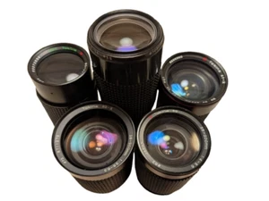 LOT of 5 Vintage Camera Lenses TOKINA, Untested, SOLD AS-IS - Picture 1 of 15