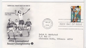 TurtlesTradingPost- World Cup Soccer 1994- #2835- FDC Artcraft Variety Cachet - Picture 1 of 1