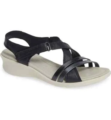 Ecco Felicia 露背蓝色凉鞋 尺寸 10-10.5M US / 41EU Z5122 — 第 1/4 张图片