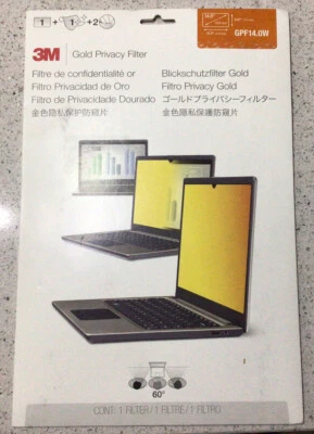 3M™ GPF14.0W Gold Privacy Filter for Widescreen Laptop 14.0" - Image 1 of 2