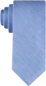 Tommy Hilfiger Mens Herringbone Tie Linen Blue ONE SIZE - Picture 1 of 1