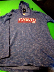 NEW  NEW YORK GIANTS FOOTBALL WOMENS SCOOP NECK HOODED SWEATSHIRT  BLUE 2X XXL - Picture 1 of 2