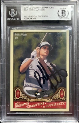Bubba Watson 2011 Upper Deck Goodwin Champions Autograph Signed ROOKIE Card BAS - Image 1 of 4
