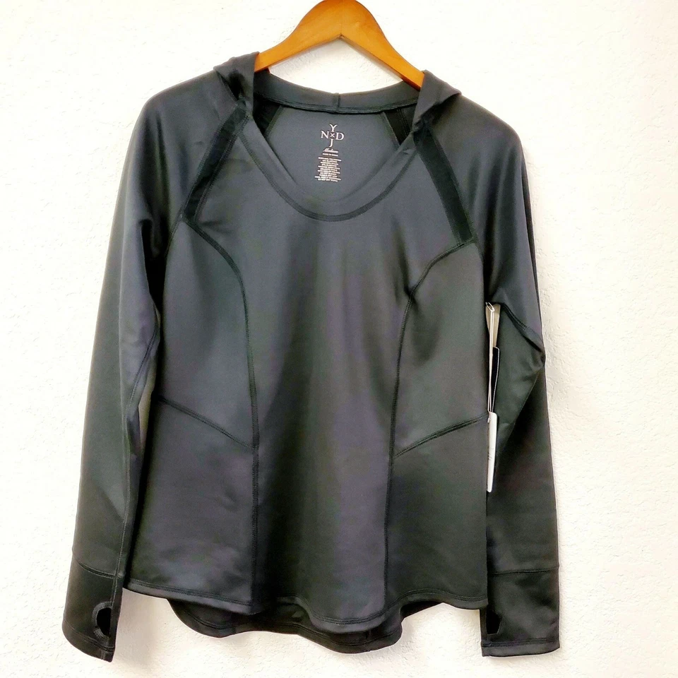 NYDJ City/Sport Fitted Athletic Hoodie Thumb Hole Size M - Image 1 of 4