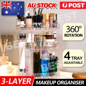 360° Rotating Makeup Organiser Storage Cosmetics Holder Display Stand AU Seller - Picture 1 of 8