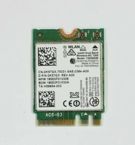 Dell Latitude Ultrabook E7250 carte wifi wlan wireless 7265NGW Replacement Part - Picture 1 of 2