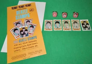 1960er Beatles Lenticular Rings: John, Paul, George & 5x Hallmark unbenutzt Briefmarken - Bild 1 von 6