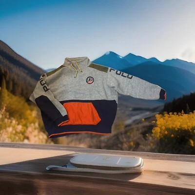 Sudadera con capucha gráfica polar Ralph Lauren nueva con etiquetas $248 talla L Foto 1 de 3