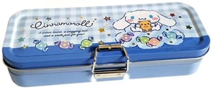 Sanrio Cinnamoroll 3 cubiertas lápiz bolígrafo papelería estuche soporte herramientas lata maquillaje caja - Imagen 1 de 5