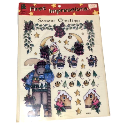 Winter Holiday Christmas Rub On Transfers by Provo Craft, Rustic Country Artwork - Image 1 of 4