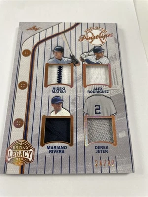 Leaf Bronx Legacy Jeter Rivera Rodriguez Matsui Quad Relic 2025/40 juego usado Foto 1 de 4