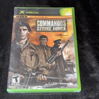 Xbox COMMANDOS: STRIKE FORCE (Microsoft Xbox, 2006) Live Online, Sealed Rare NEW - Image 1 of 4