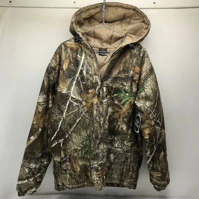 Realtree Jacket Mens  Camouflage Hooded Edge Camo Outdoor Hunting Coat Puffer L - Image 1 of 4
