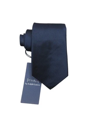 Polo Ralph Lauren Men's Navy Solid 3.25" Silk Tie $125 Made in Italy - Image 1 of 2